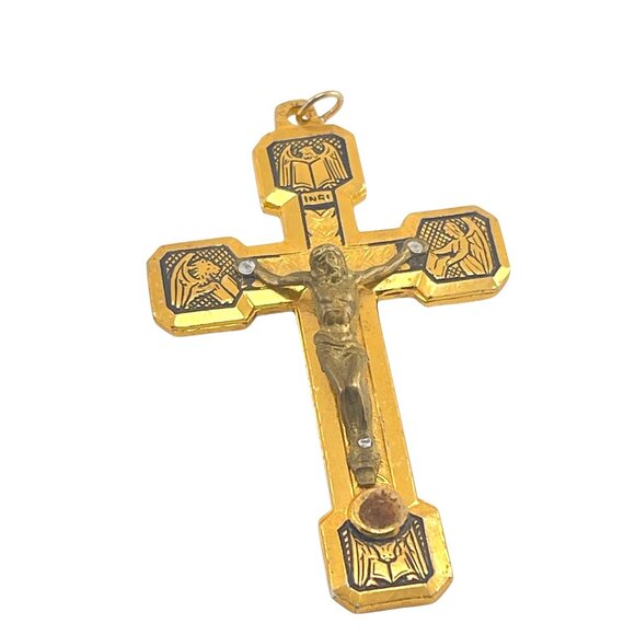 Vintage Via Crucis Evangelists Stations of the Cross Reliquary Crucifix • Roma I - Picture 8 of 9